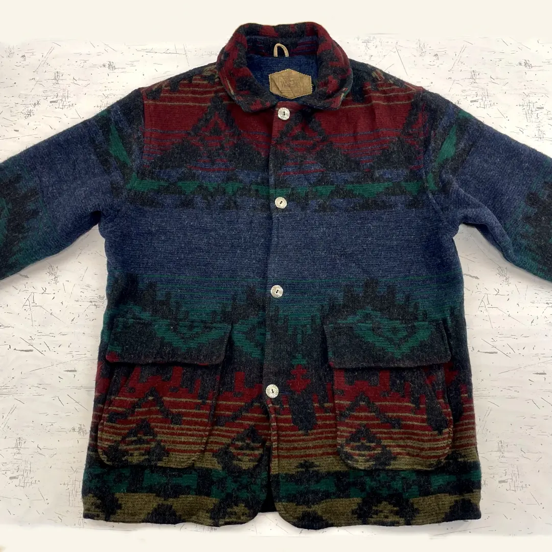 US古着・90s】WOOLRICH ウールリッチ ウールジャケット エスニック柄