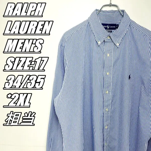US古着】RALPH LAUREN ラルフローレン CLASSIC FIT ストライプ柄