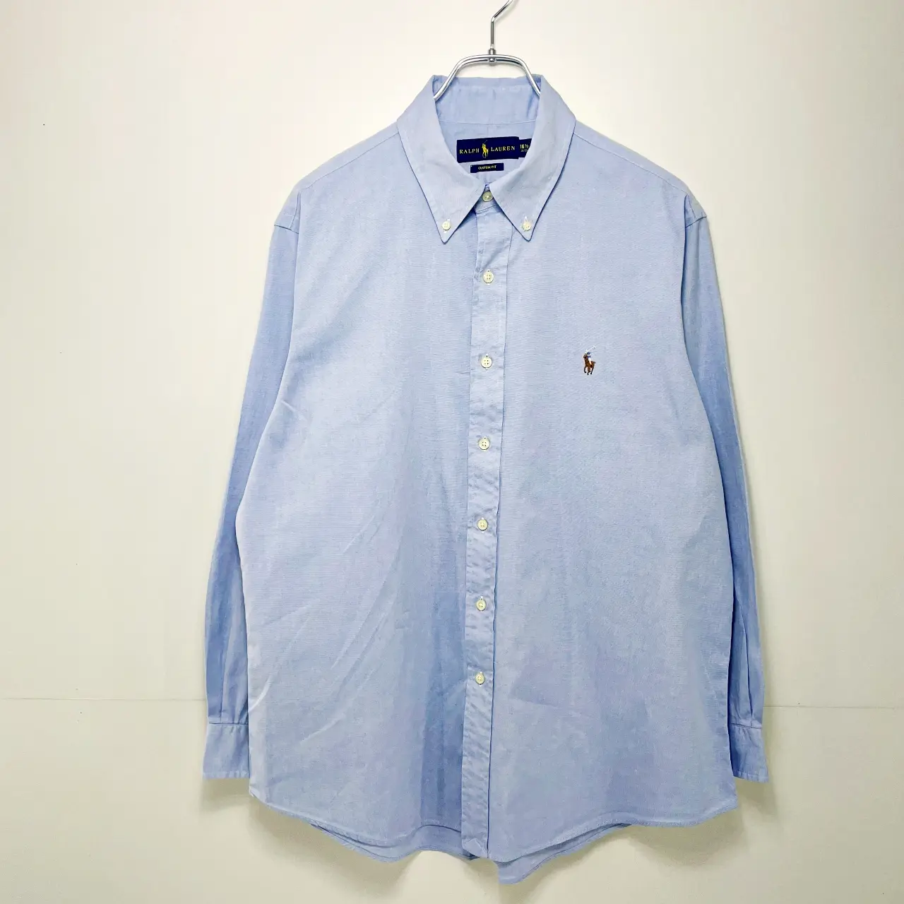 US古着】RALPH LAUREN ラルフローレン CUSTOM FIT 長袖BDシャツ