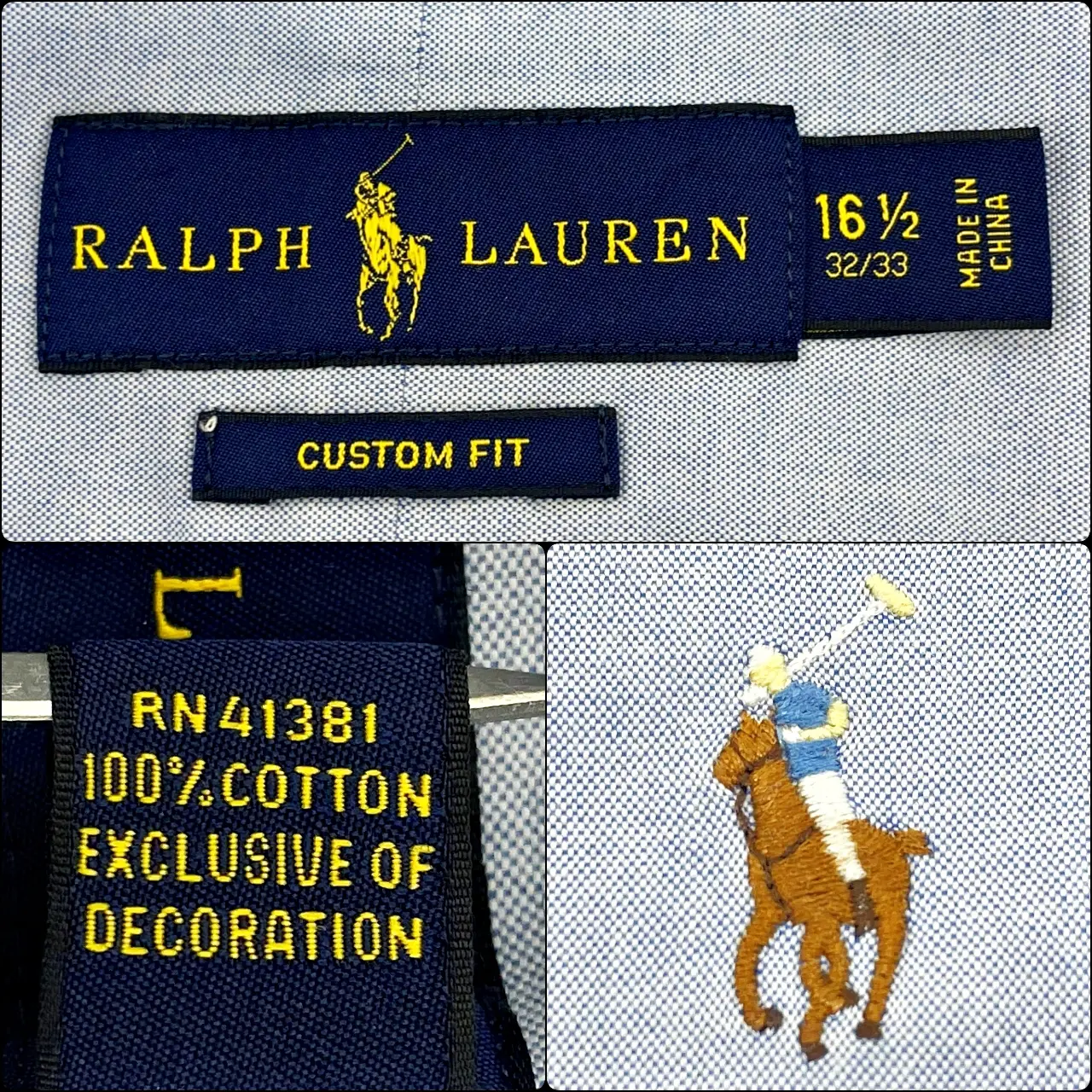 US古着】RALPH LAUREN ラルフローレン CUSTOM FIT 長袖BDシャツ US古着】RALPH LAUREN ラルフローレン CUSTOM FIT 長袖BDシャツ