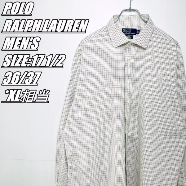 【US古着】POLO RALPH LAUREN ポロラルフローレン REGENT CLASSIC FIT チェック柄長袖シャツ メンズ サイズ表記17  1/2 36/37 XL相当 | SHUEISHA online store