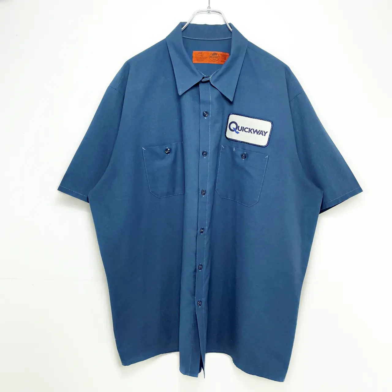 RED KAP レッドキャップ 中綿ワークベスト 企業ロゴ 古着 XXL 紺 90s 00s USA RED KAP レッドキャップ 中綿 ワークベスト メンズL