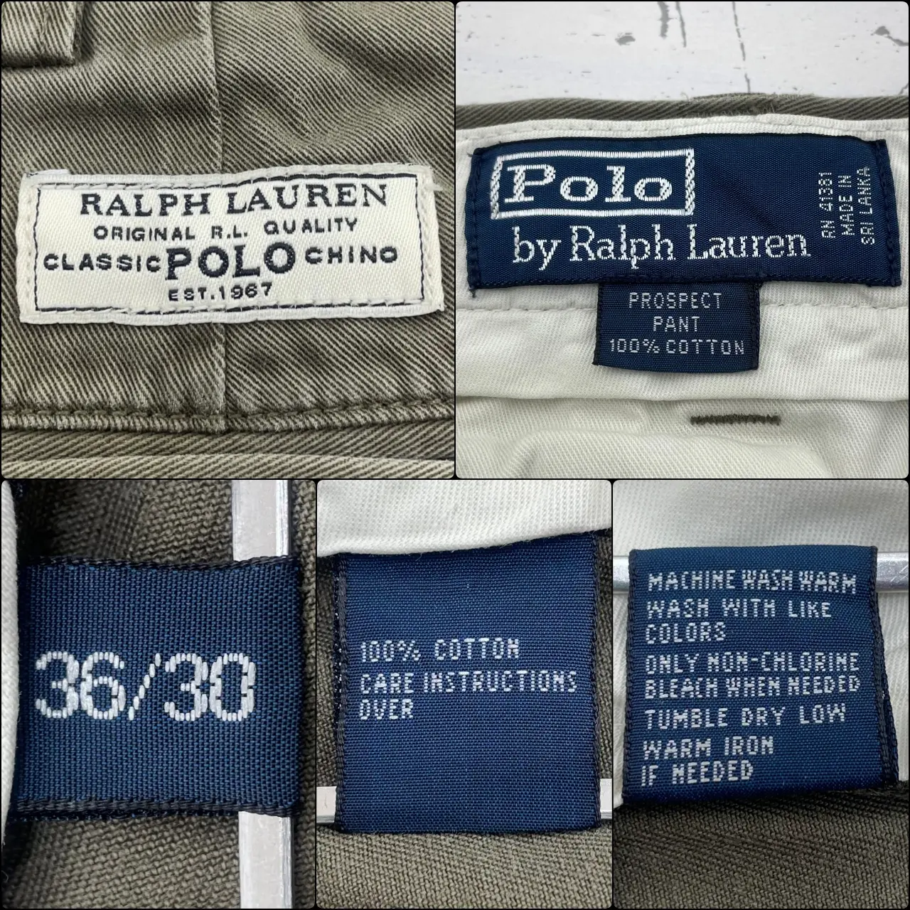 ポロチノ USA製 初期タグ 36/30 ブルー USED / 90s Polo Ralph Lauren ANDREW PANT ポロチノ ポロチノ