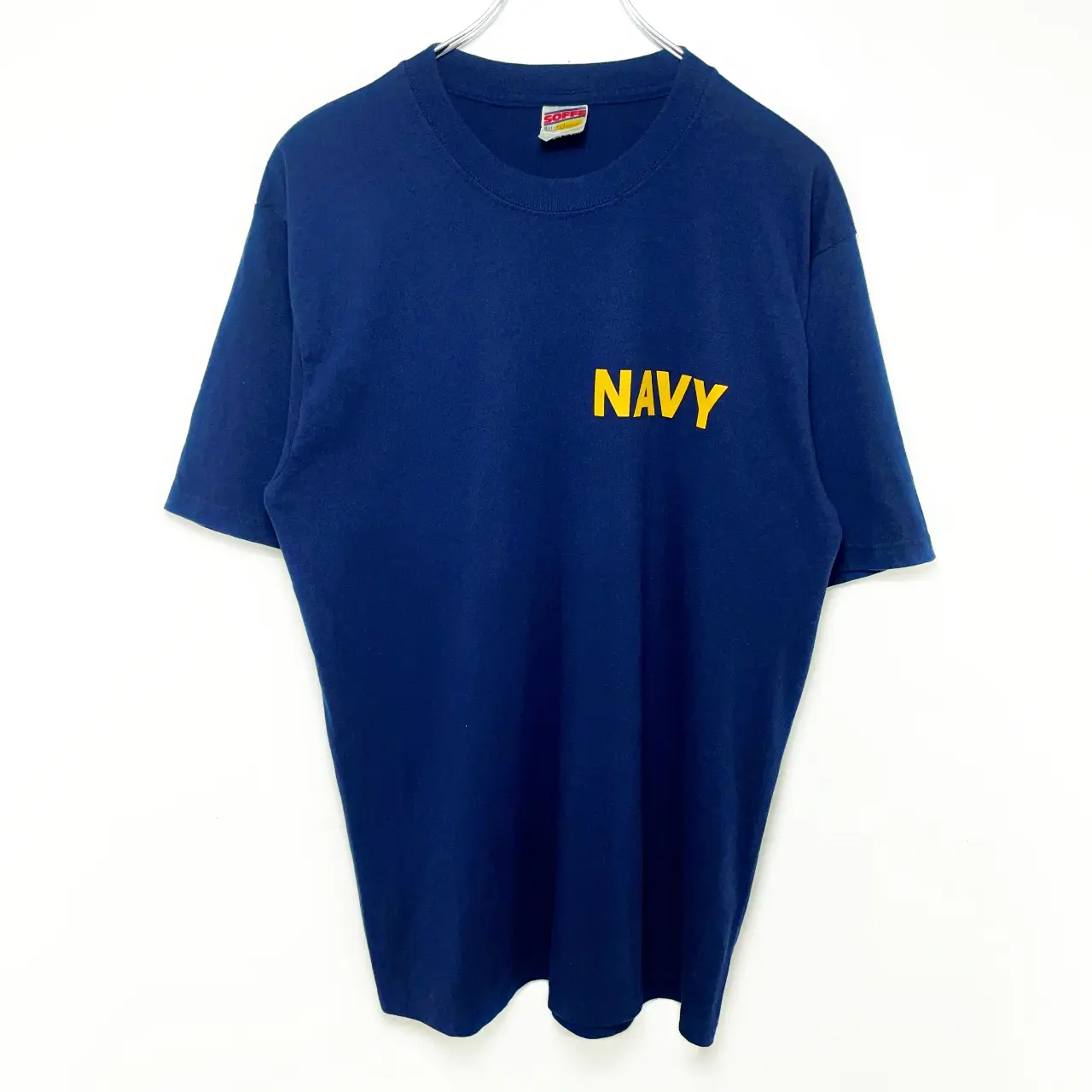新品未使用タグ付きSoffe NAVYプリント Tシャツ Lサイズ コヨーテ US古着】SOFFE ソフィー NAVY プリントTシャツ メンズ サイズ表記L XL
